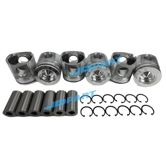 6-piece QSB5.9 piston kit 4089950 4897512 for excavator engine parts