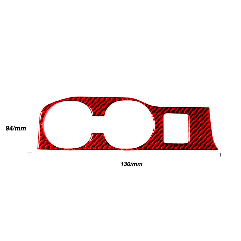 Red Carbon Fiber Center Control Side Decorative Cover for Subaru Forester 05-08 v