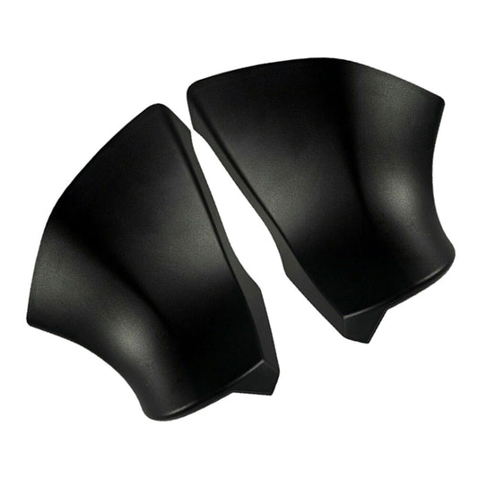 2 Front Rear View Mirror Triangle Base Caps for 2020-22 for Toyota Highlander Black