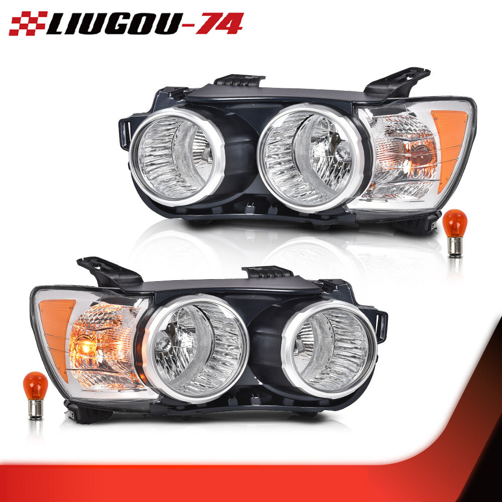 Fits 12 - 16 for Sonic Headlights Headlamp for CHRome 2-Piece Set Left and Right - v