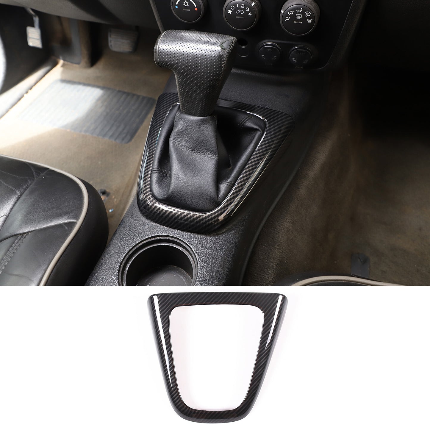 Black steel console gear shift button switch frame decoration suitable for Jaguar XJ 2010-19 - v