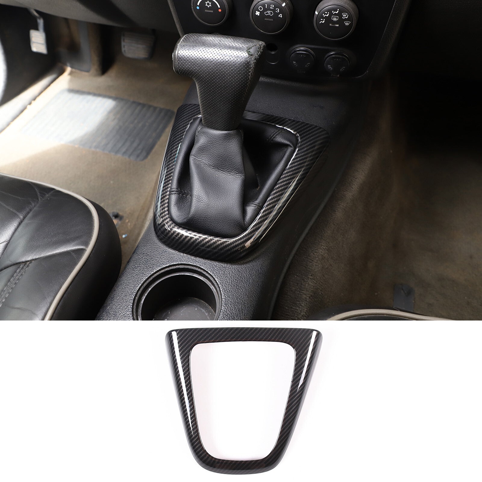 Black steel console gear shift button switch frame decoration suitable for Jaguar XJ 2010-19 - v