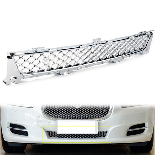 1x Silver Front Lower Bumper Grille Mesh Grill for Jaguar XJ 2010-2015 2014 2013