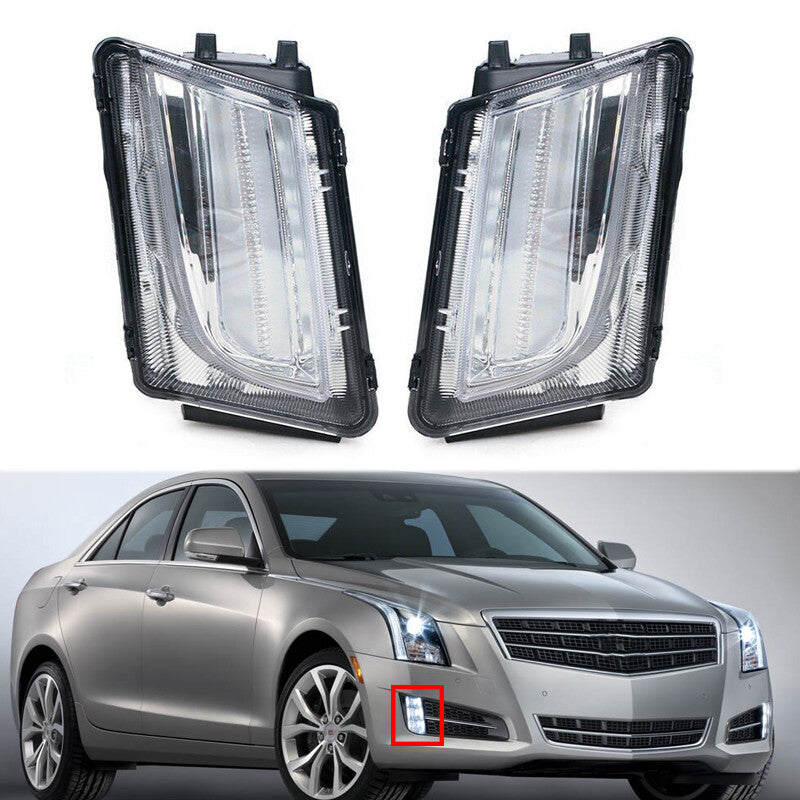 2Pcs for Cadillac ATS 2013-2016 1Pair Front LED Bumper Headlights Fog Lights