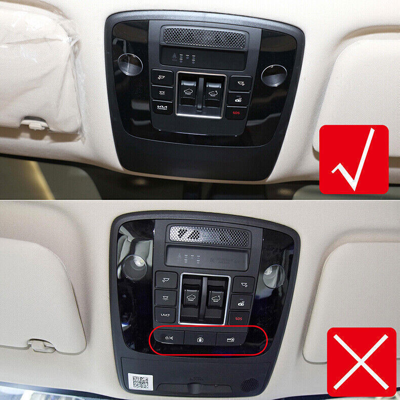 for Kia Carnival 22-2024 Carbon Fiber Front Reading Light Lamp Frame Cover Trim
