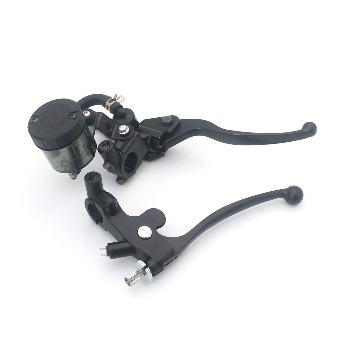 7/822mm Black Motorcycle Handlebar Brake Master Cylinder Clutch Lever Reservoir Q