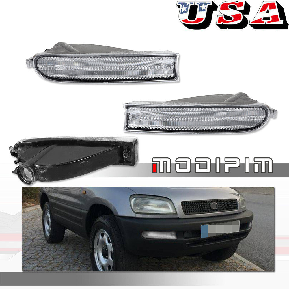 Transparent front corner turn signal light lens left + right for 96-97 for Rav4 Rav 4- v