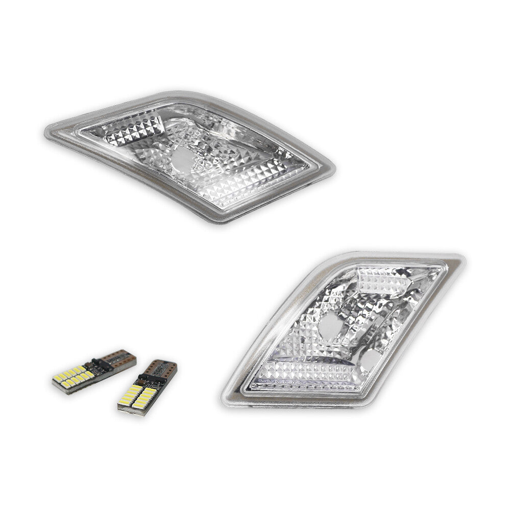 Transparent lens side marker light with white LED suitable for 08-11 for Mercedes W204 C250 C300 C350- v