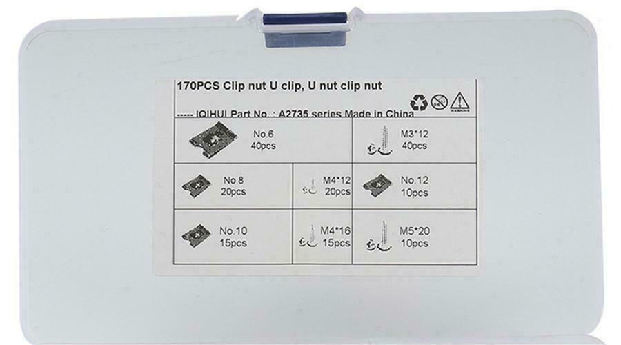 U-nut clip washer fastener with tapping screws, car body mudguard anti-collision fixation - n