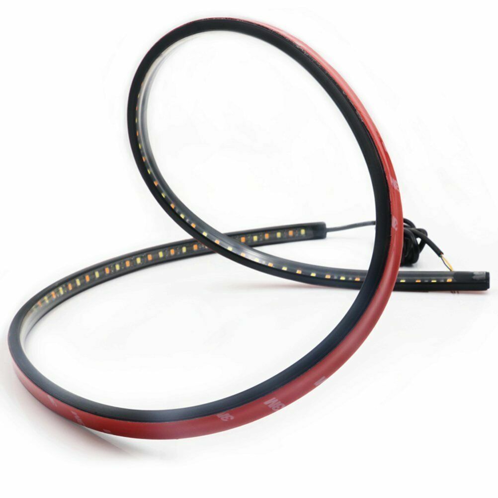2 x 60-inch white/amber LED strip pedal lights suitable for trucks and SUVs