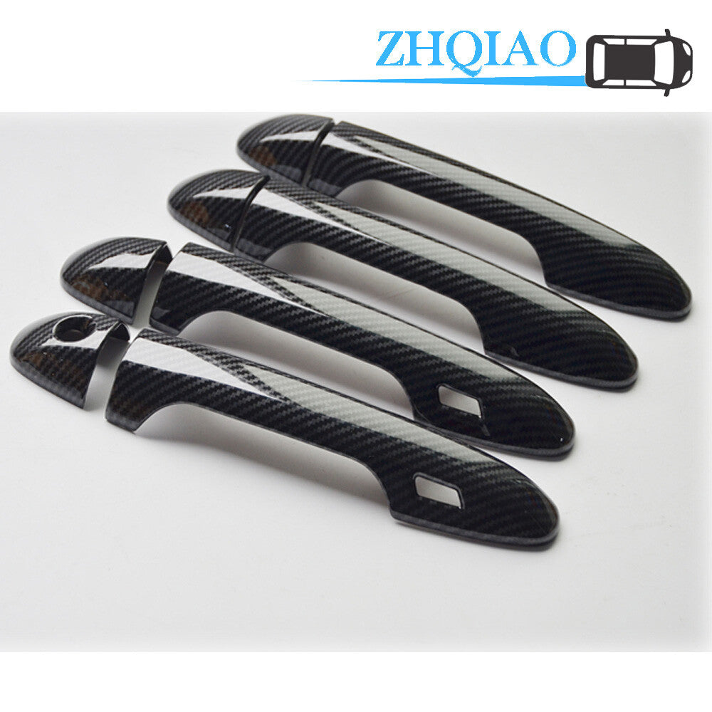 Carbon Fiber Side Door Handle Cover Trim Fit for Toyota Highlander 14-18