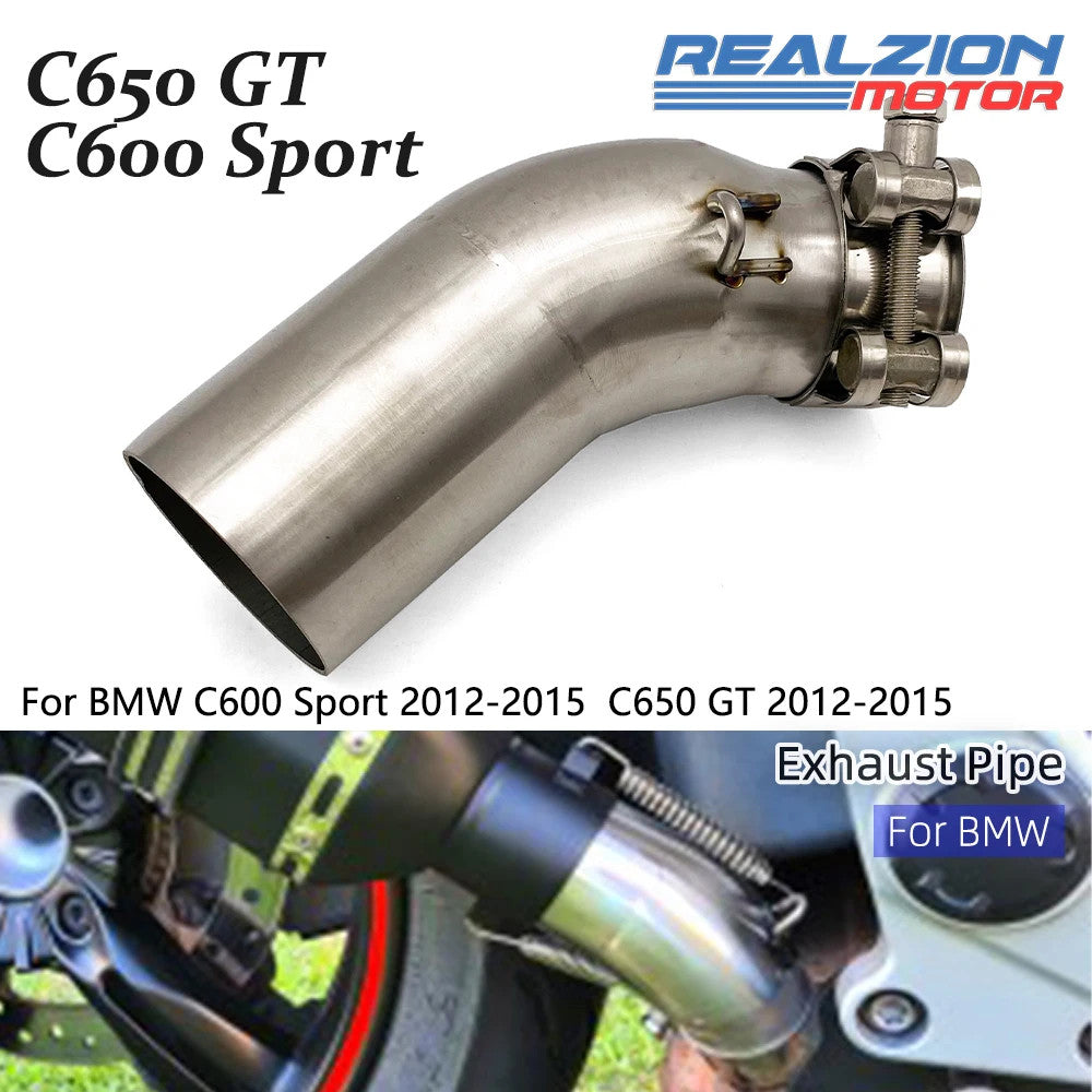 Motorcycle RZ C600 C650GT Exhaust Pipe Muffler Modify Middle Link Pipe Slip On