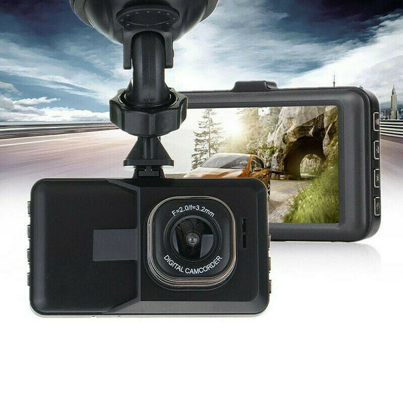 Car Dash Cam Windshield DVR 3.0 Wide Angle 1080P Full Camera Voice Recorder