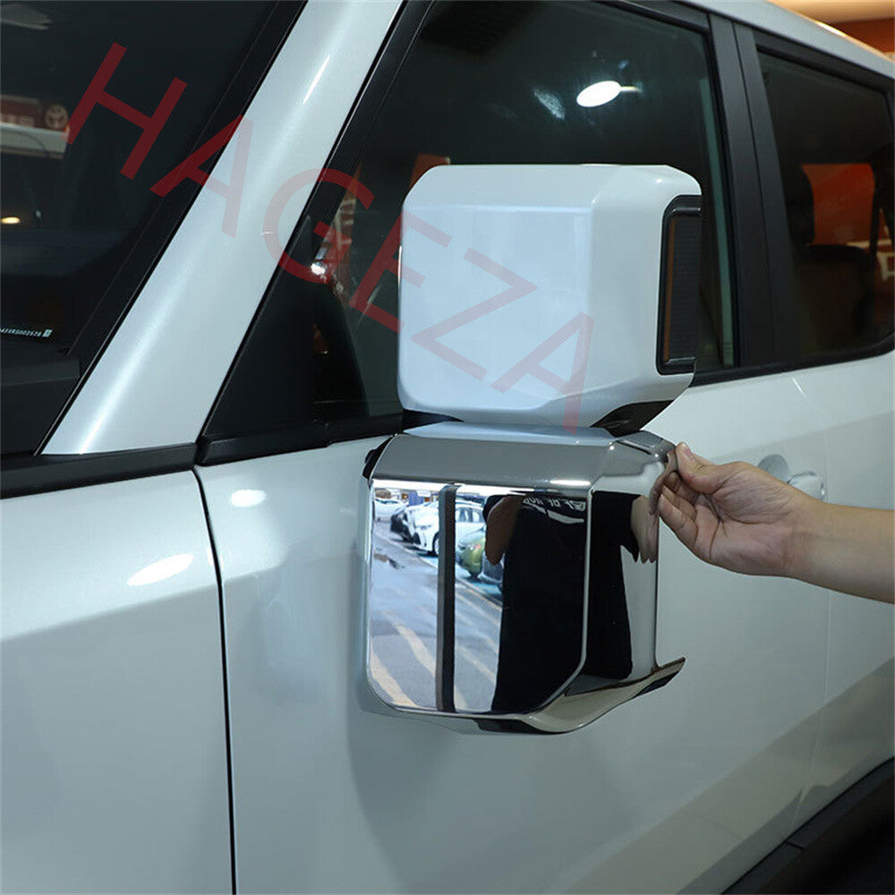 Chrome ABS Side Rearview Mirror Caps Cover For Toyot@ for Land Cruiser LC250 2024-25