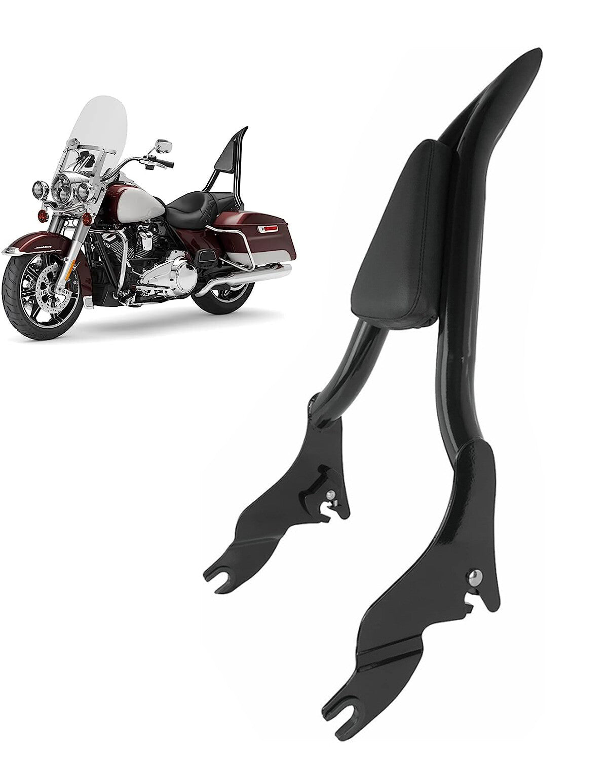 16-inch backrest bar suitable for Harley Touring Road, King Electra Road, Glide 09+- n