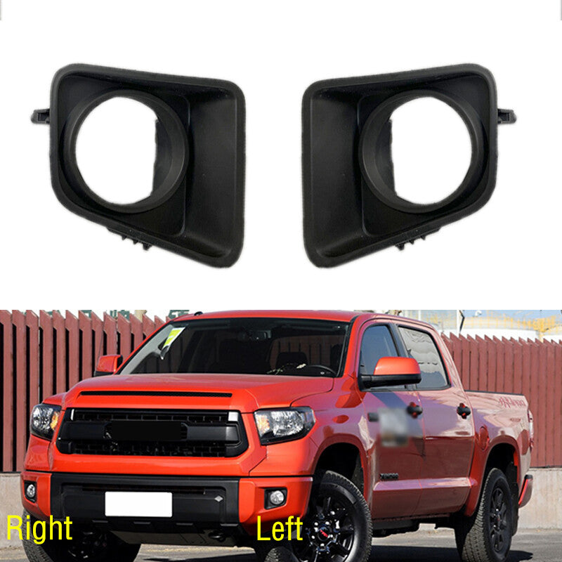 1 Pair New Front Bumper Fog Light Lamp Frame Cover For Tundra 2014-2020 v