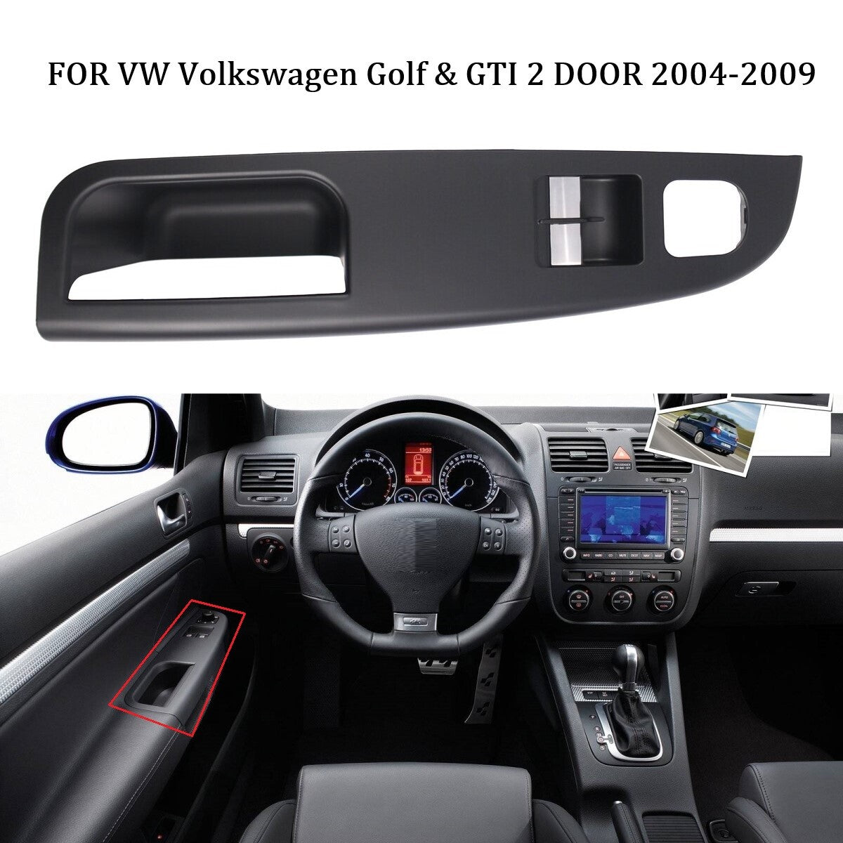 Interior door trim panels for 2006-2009 for Volkswagen for Golf 1K GTI 2-door models.