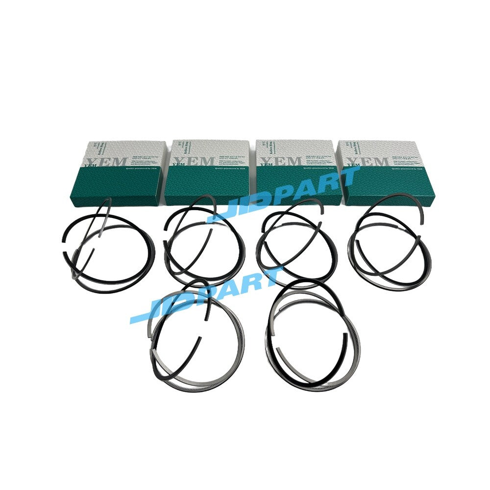6-piece D6D piston ring kit for Volvo diesel engine parts -