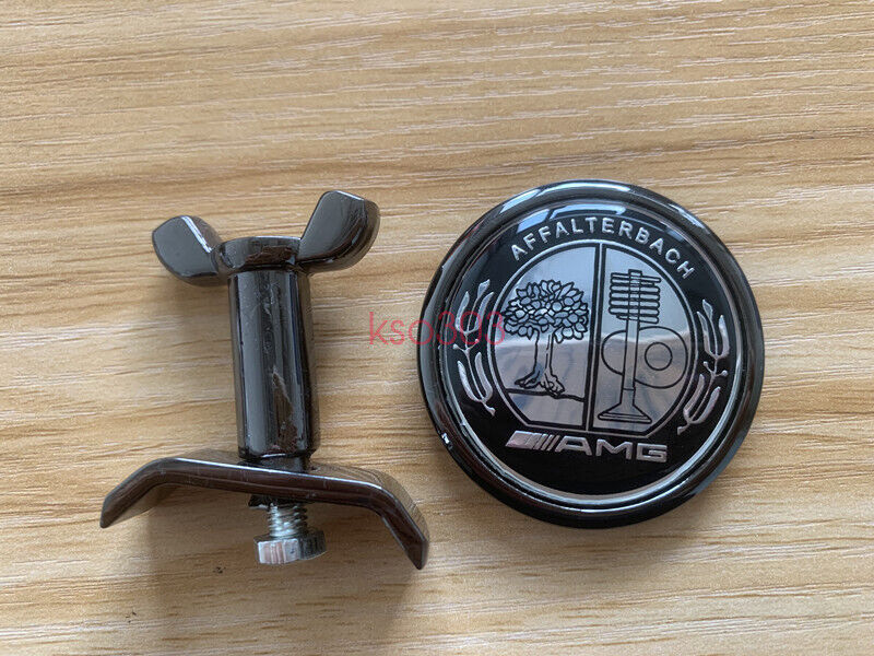 Gun for Mercedes Bonnet Badge Hood Emblem Sticker C S E 44mm W204 W211 AMG