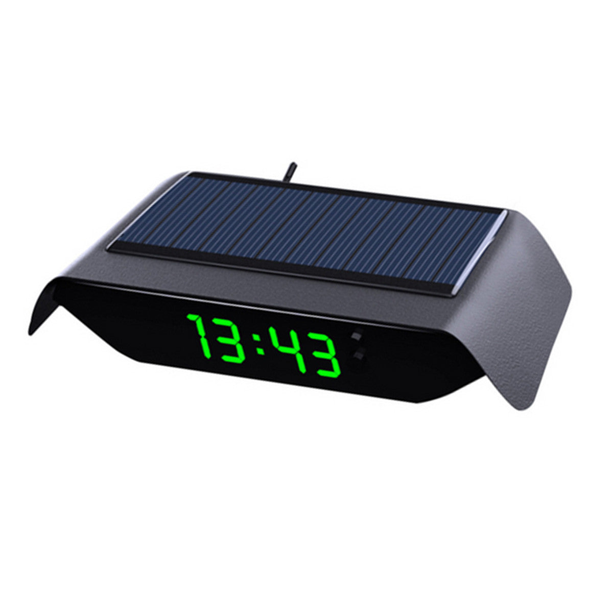 LCD Display Car Dashboard Digital Time Thermometer Clock Solar/USB Charging Hot n
