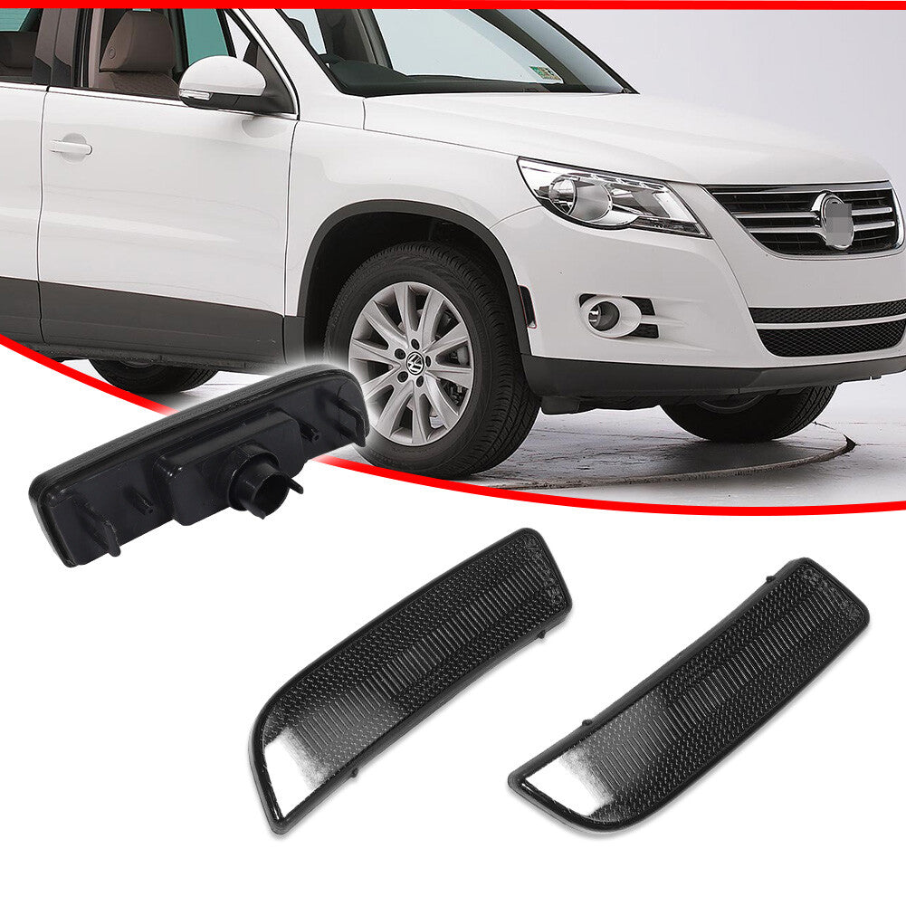 Suitable for 2009-2017 for Tiguan OE style smoke front marker lamp holder pair set- v