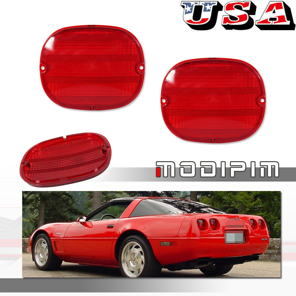 OE style red lens rear taillight reflector housing suitable for 1990-1996 C4 for Corvette - v
