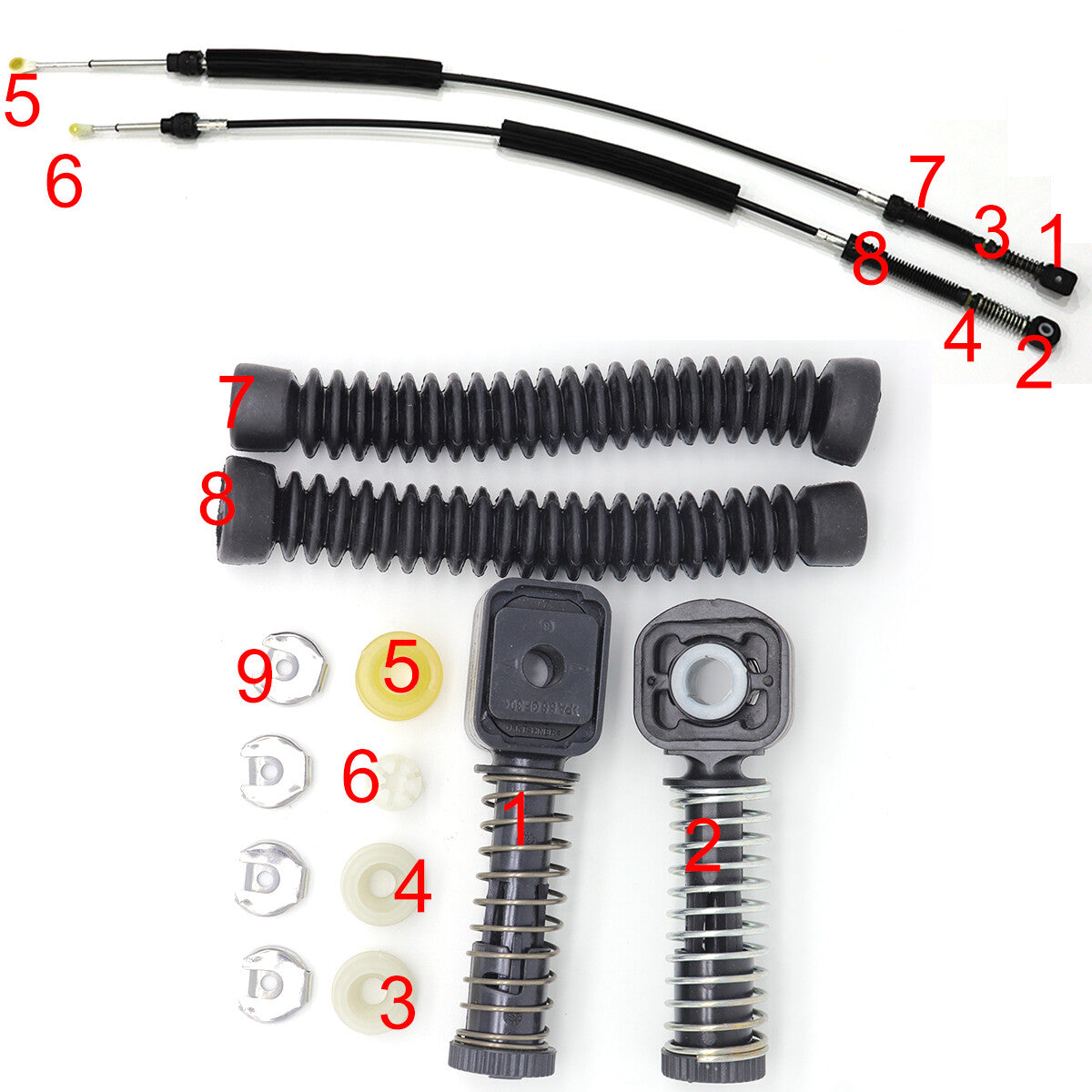 Gear Selector Shift Linkage Shaft Cable Catch Gaiter Bushing Kit for VW Caddy