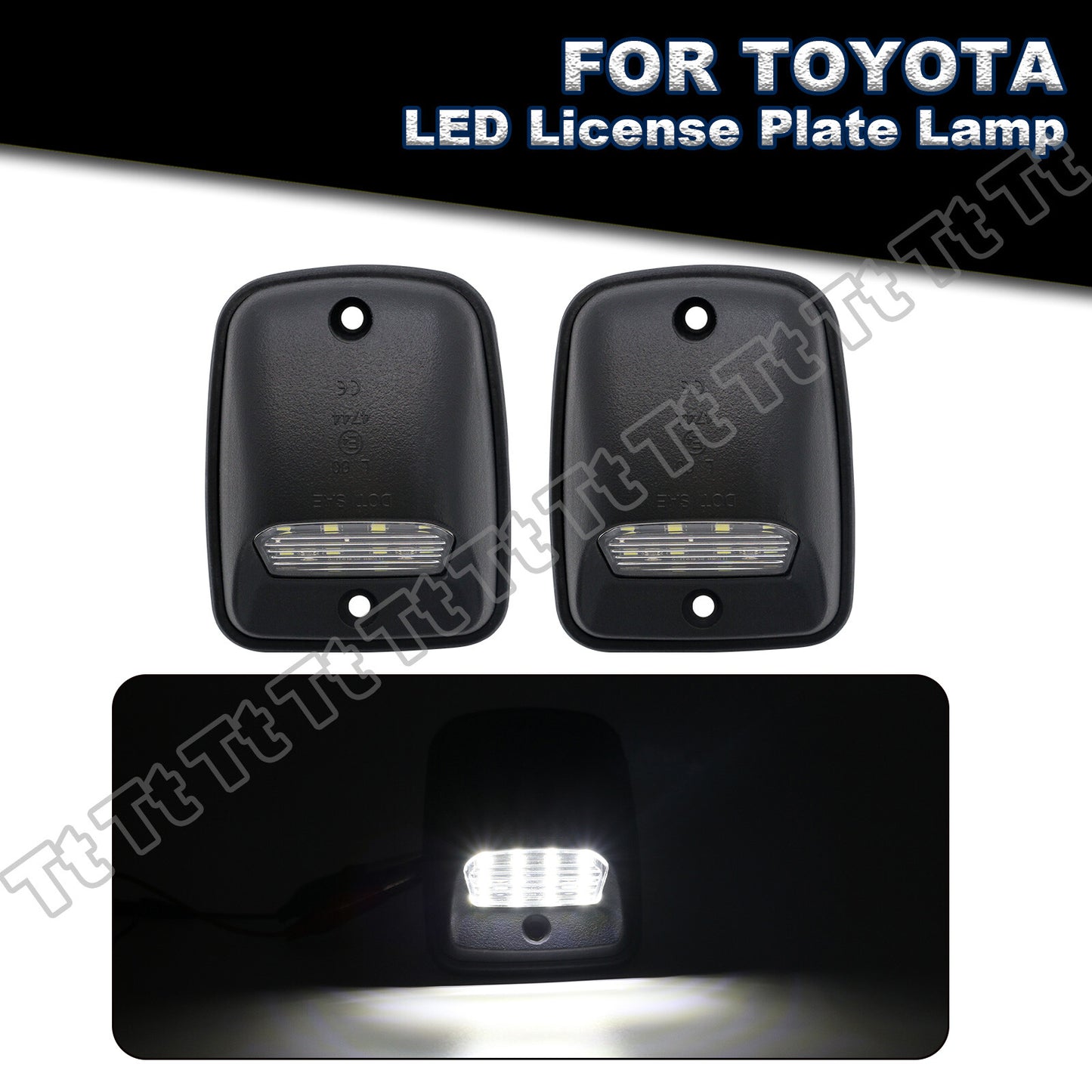 The white full LED license plate light rear light is suitable for the Tacoma from 1995 to 2004- v