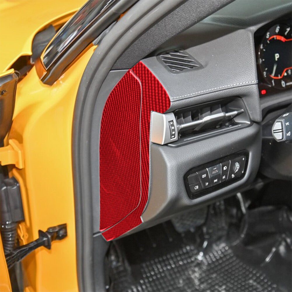 5Pcs Carbon Fiber Center Control Panel Trim Cover Type B For F150 2004-2008 v