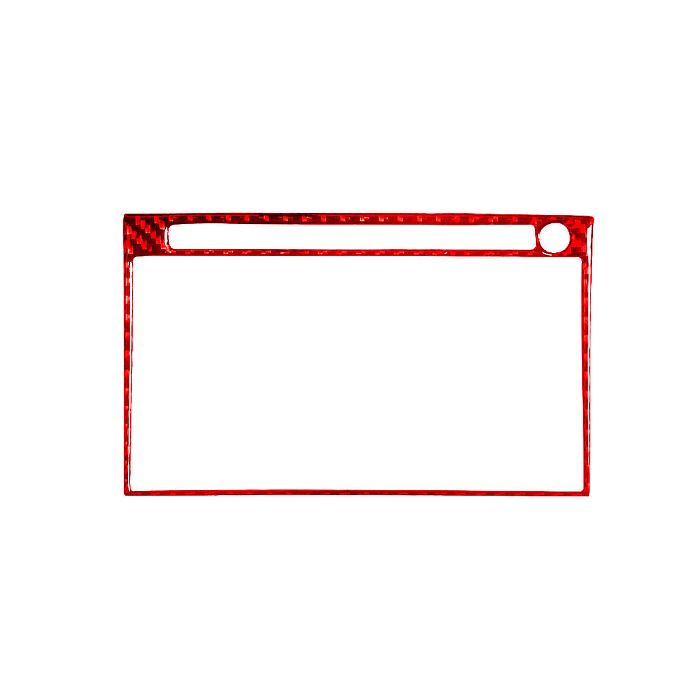 Red Carbon Fiber Navigation Surround Cover Trim For Silverado/tahoe/ for sierra 07-14