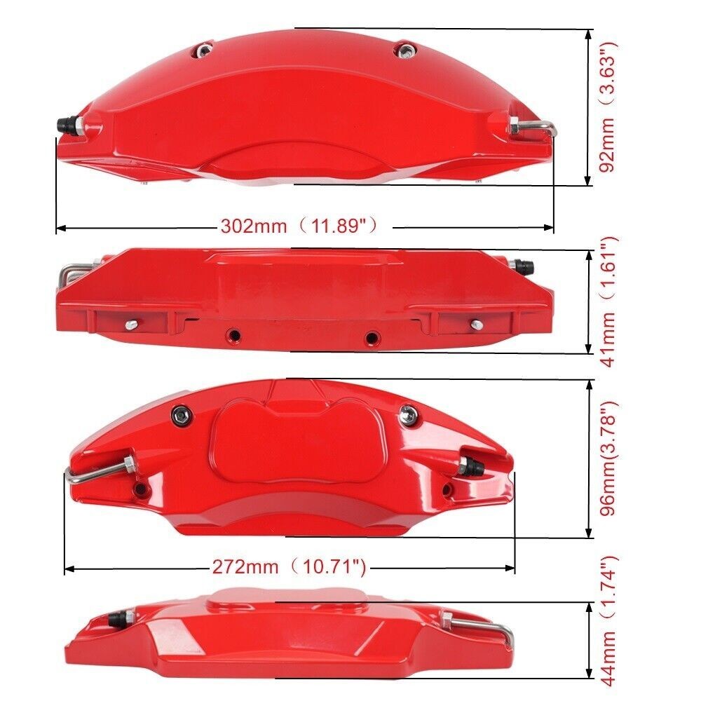 Red Brake Caliper Covers for Model 3 18/19 inch 2017-2024 Accessories 4PCS/Set Q