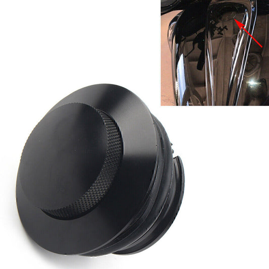 Flush Pop Up Reservoir Gas Cap Vented Fuel Tank Cover Black Fit for Harley Davidson Q