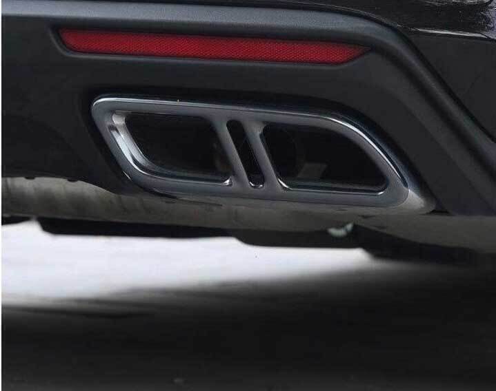 for Cadillac CT4 20-24 Bright Black Rear Tail Exhaust Muffler Tip Pipe Frame 2X