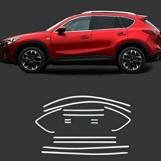 14x for Mazda CX-5 CX5 2012-16 Chrome Steel Window Full Sill Molding Strip Trim