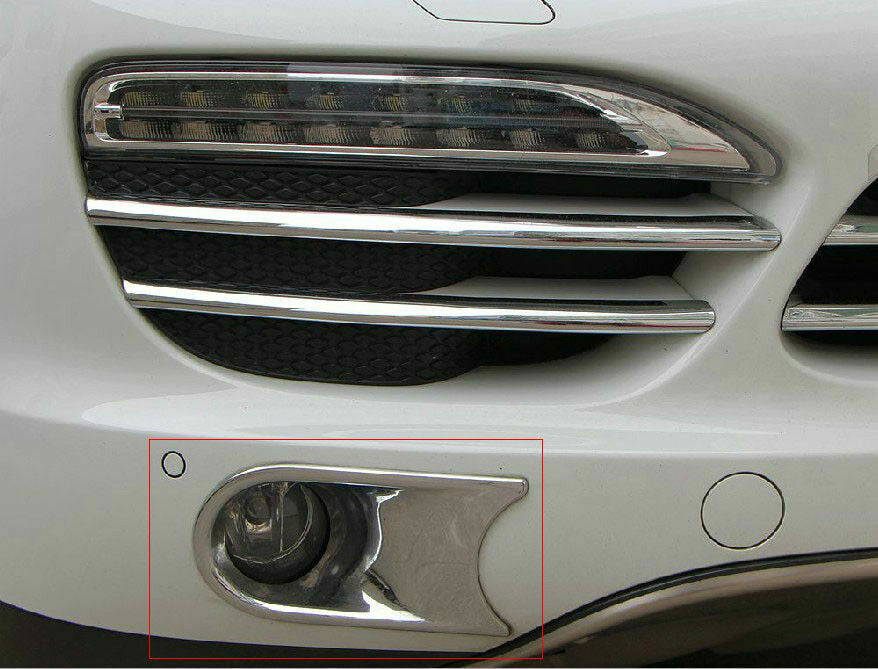 2 * Suitable for Toyota Highlander 2014 - 2016 ABS Chrome Front Fog Light Cover Trim