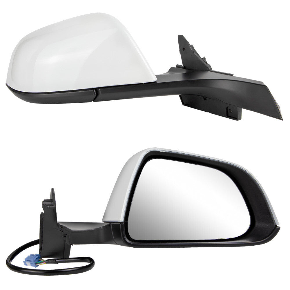 Left driver's side mirror compatible with 2017-2023 Model 3 heated power folding white. n