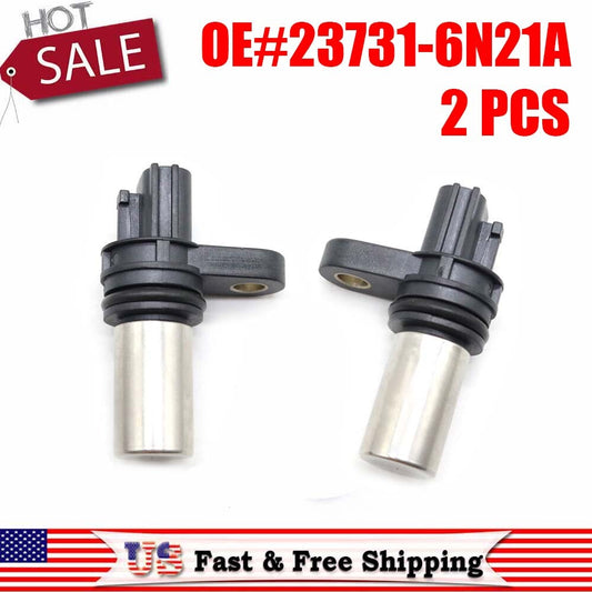2pcs Crank Crankshaft & Cam Camshaft Position Sensor for Nissan 2.5L 23731-6N21A Q