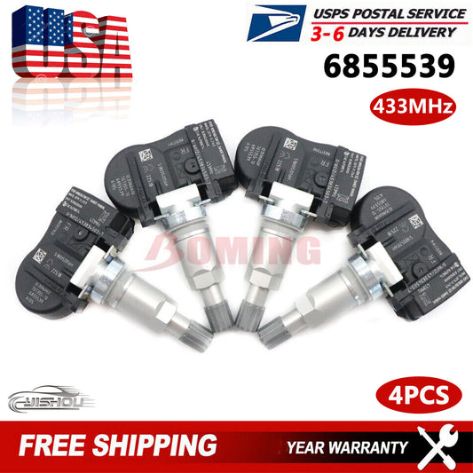 4x TPMS Tire Pressure Monitor Sensor for BMW F20 3ER F30 4ER X5 6855539 TPM222