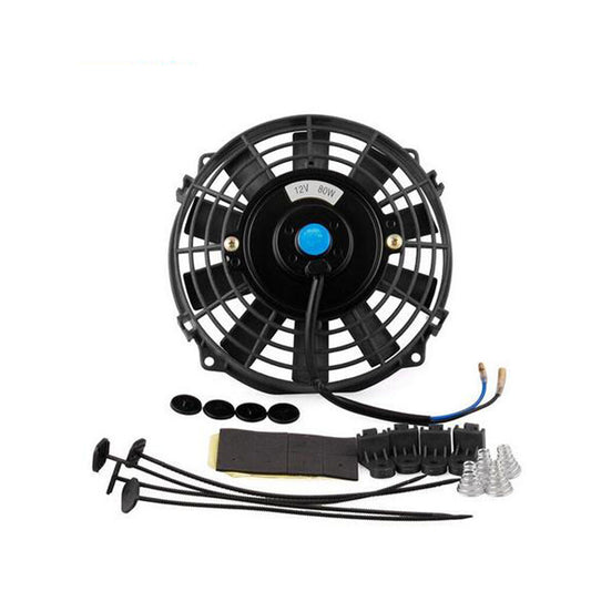 For 7 inch 12V 80W Slim Radiator Cooling Thermo Electric Fan  Mounting kit Q