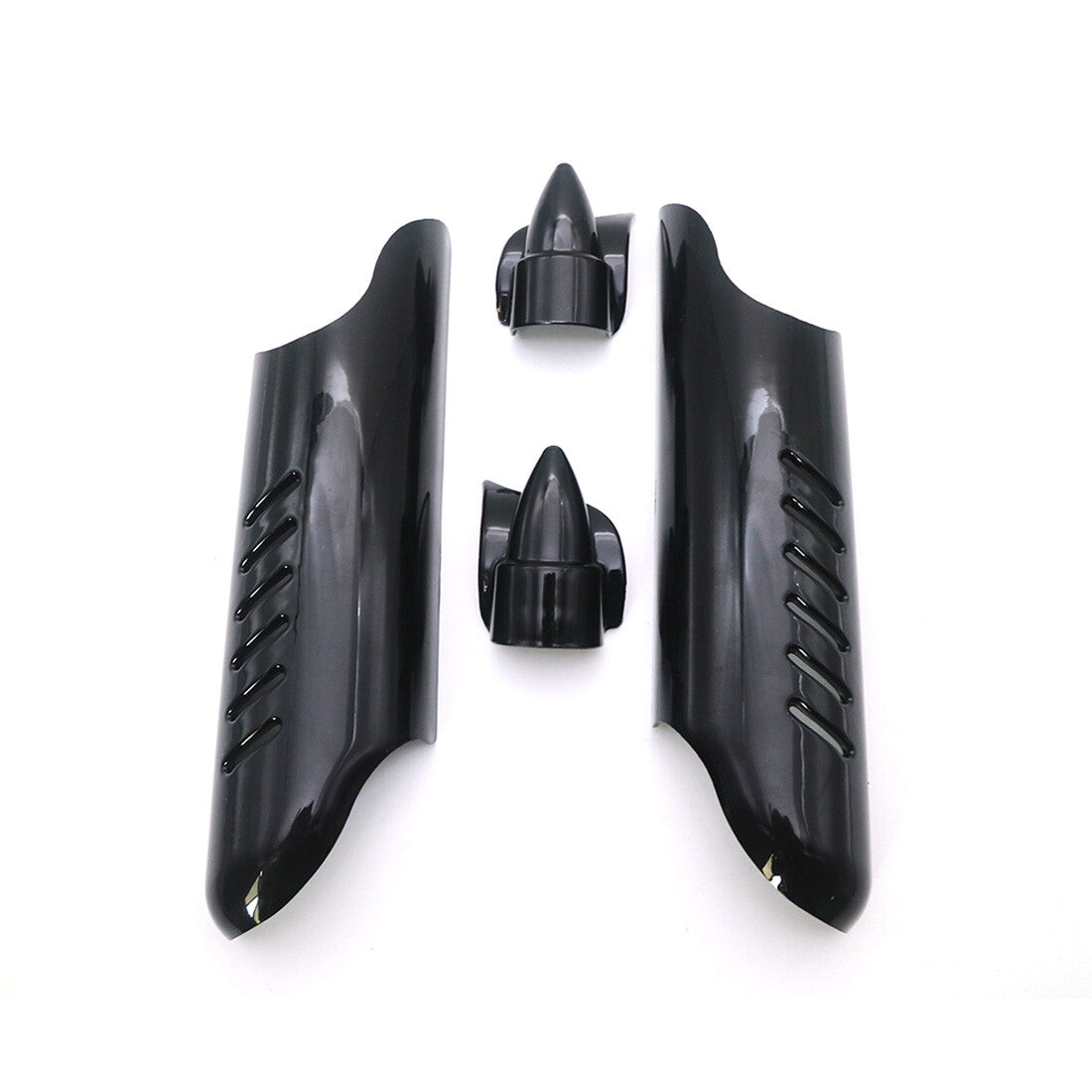Black Fork Lower Leg Deflector Shield Cover for Harley Glide Road king 2000-2013 Q