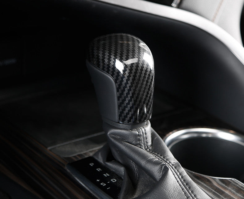 Carbon Fiber Look Gear Shift Knob Cover Trim 1pcs Fit for Camry 2018-2023 v