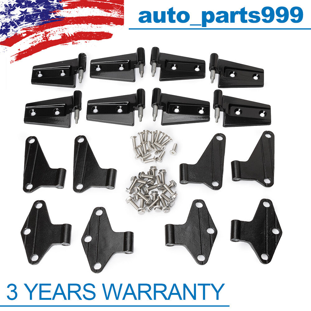 16-Piece Body Door Hinges Kit with Powder Coating Suitable for 2007-2018 for Jeep Wranglers n