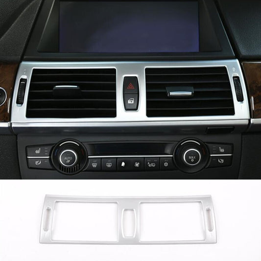 Silver ABS Center Air Condition Vent Outlet Trim for BMW X5 E70 X6 E71 2008-2013