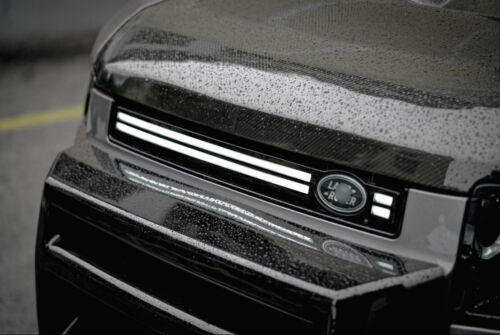 Mesh Grille Led Gloss Black Front Upper for Land Rover for Defender 2020-23 W/light