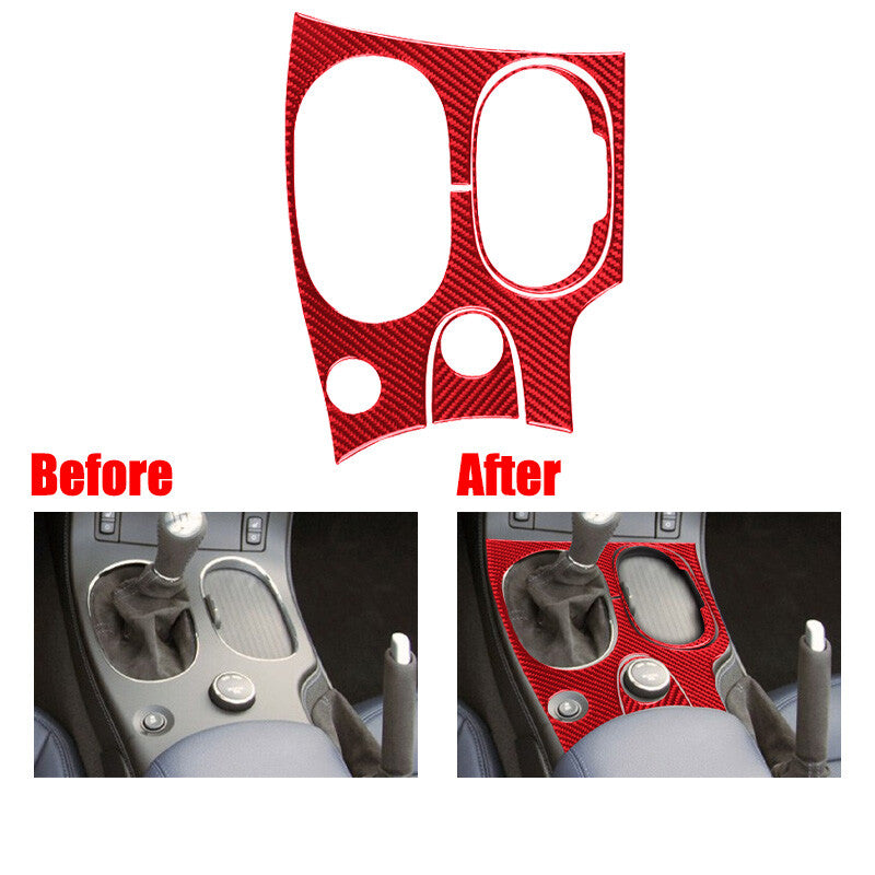 Carbon fiber car gear shift trim sticker for Corvette C6 2005 - 2013 - n