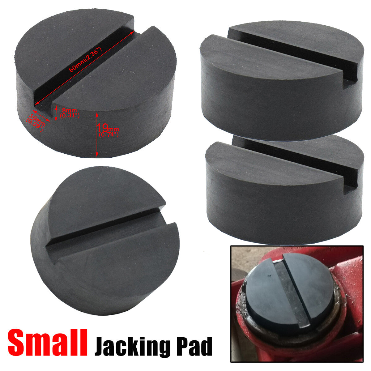 4 Jack Pad Block Hydraulic Ramp Jacking Pads Adapter Avoid Sill Damage Protector
