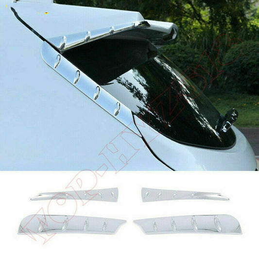 Chrome Rear Window Side Spoiler Cover Strip Trim for Toyota Highlander 2020-2023