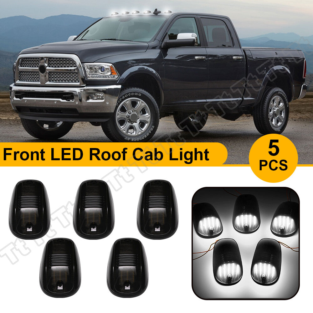 White LED Cab Roof Marker Running Lights for 03-18 for Dodge for Ram 1500 2500 3500 Trucks - v