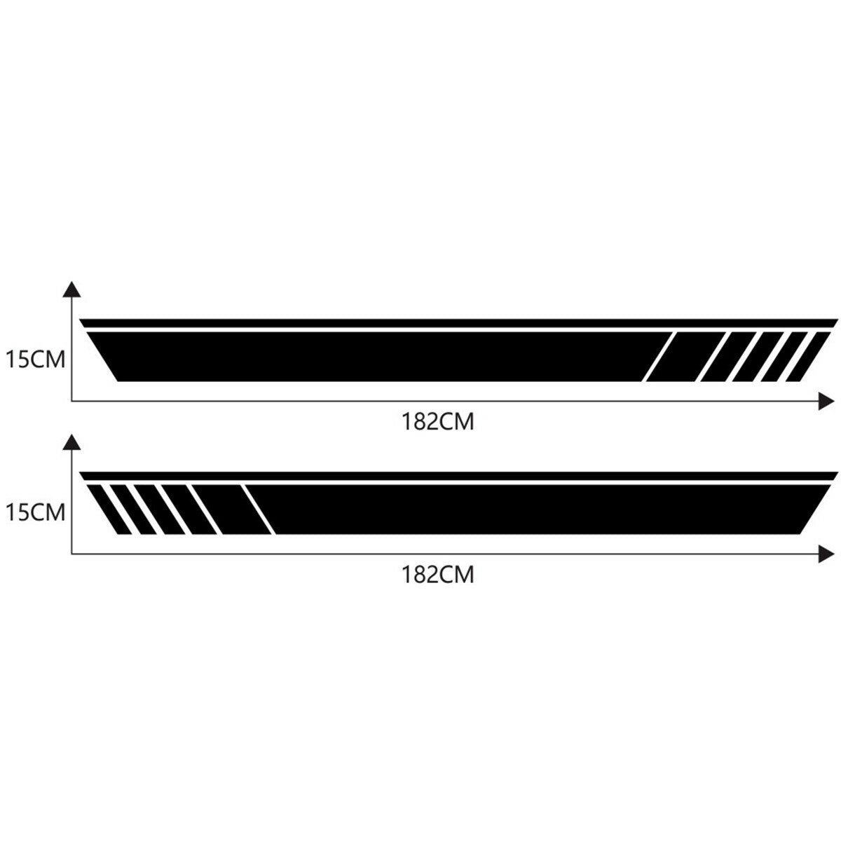2x Car Truck Side Skirt Door Racing Graphic Vinyl Sticker Decal Stripe Accessory