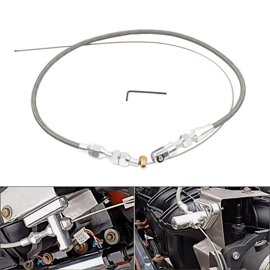 Conversion Braided Throttle Cable Kit Fit for Chevy LS1 Engine 4.8L 5.3L 5.7L 6.0L Q